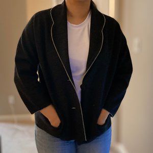 Vintage Jernat of Italy 50s Black Wool Dolman Jacket